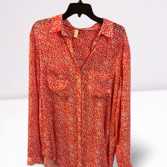 Pilgro Orange Design Longsleeve Bouse - Picture 1 of 2